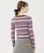 STRIPE KNIT FITTED CARDIGAN