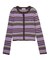 STRIPE KNIT FITTED CARDIGAN