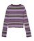 STRIPE KNIT FITTED CARDIGAN
