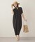 GATHERED BALLOON SLEEVE DRESS