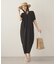 GATHERED BALLOON SLEEVE DRESS