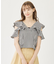 GINGHAM RUFFLE TOP