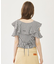 GINGHAM RUFFLE TOP
