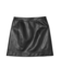 FAUX LEATHER HEART POCKET SKIRT