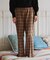 PLAID FLARED PANTS