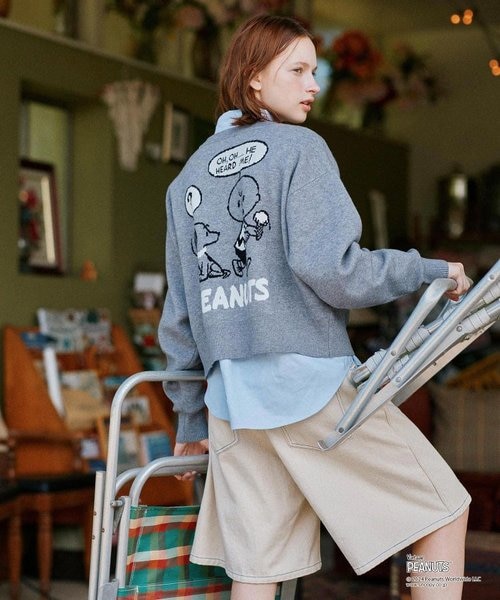 【新品タグ付き】 MILKFED.x PEANUTS スヌーピー カーディガン MILKFED.x PEANUTS 75th KNIT CARDIGAN｜ミルクフェドの通販｜&mall