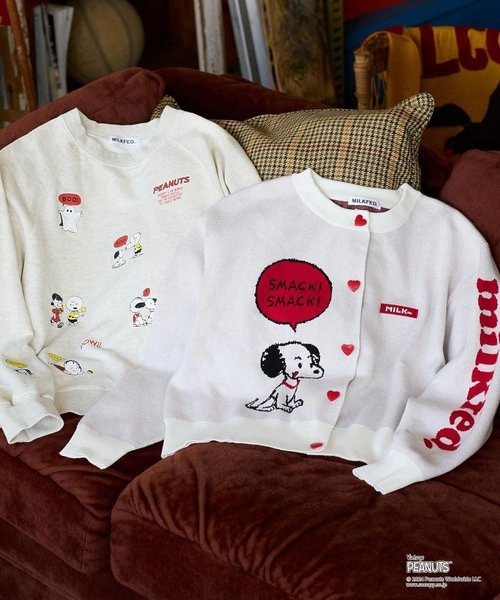 MILKFED.x PEANUTS 75th KNIT CARDIGAN｜ミルクフェドの通販｜&mall