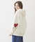 LOVE HEART ELBOW SWEAT HOODIE