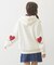 LOVE HEART ELBOW SWEAT HOODIE