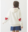 LOVE HEART ELBOW SWEAT HOODIE