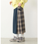 PLAID PANEL SKIRT