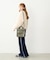 SQUARE PIPING SHOULDER BAG