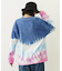 TIE DYED JAGGED PATTERN L/S TEE