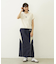 LINE PIPING LONG SKIRT