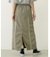 LINE PIPING LONG SKIRT