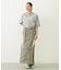 LINE PIPING LONG SKIRT