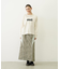 LINE PIPING LONG SKIRT