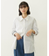 STRIPED SHIRRING SHIRT