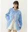 STRIPED SHIRRING SHIRT