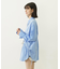 STRIPED SHIRRING SHIRT