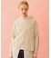 CHERRY PATTERN WAFFLE HOODIE TOP