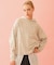 CHERRY PATTERN WAFFLE HOODIE TOP