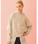 CHERRY PATTERN WAFFLE HOODIE TOP