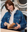 CHERRY PATTERN WAFFLE HOODIE TOP