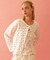 CHERRY PATTERN WAFFLE CARDIGAN
