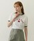 LOGO AND STAR FLOCKY PRINT RINGER TEE