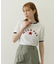 LOGO AND STAR FLOCKY PRINT RINGER TEE