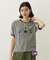 LOGO AND STAR FLOCKY PRINT RINGER TEE