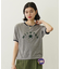 LOGO AND STAR FLOCKY PRINT RINGER TEE