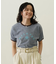 LOGO AND STAR FLOCKY PRINT RINGER TEE