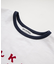 LOGO AND STAR FLOCKY PRINT RINGER TEE
