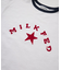 LOGO AND STAR FLOCKY PRINT RINGER TEE