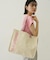 CUT OUT LOGO PIPING TOTE