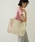CUT OUT LOGO PIPING TOTE