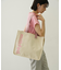 CUT OUT LOGO PIPING TOTE
