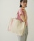 CUT OUT LOGO PIPING TOTE
