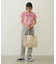 CUT OUT LOGO PIPING TOTE
