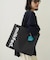 CUT OUT LOGO PIPING TOTE