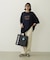 CUT OUT LOGO PIPING TOTE