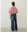 MILKFED. PLAID LOGO WIDE S/S TEE