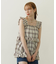 PLAID TIERED TOP