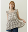 PLAID TIERED TOP