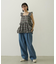PLAID TIERED TOP