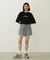PLAID HEART WIDE S/S TEE