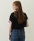 COLORED SLEEVE EDGE S/S TOP