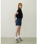 COLORED SLEEVE EDGE S/S TOP